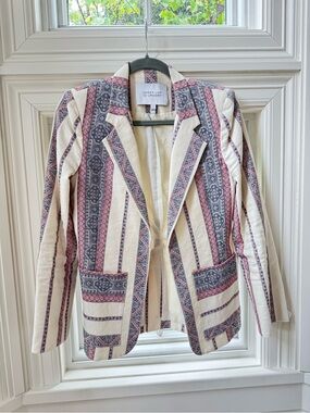 Crosby Derek Lam 10 Striped Pattern Blazer